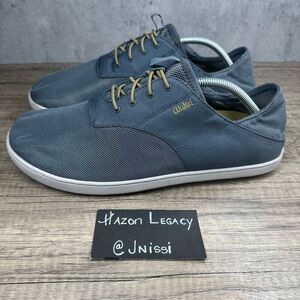 Olukai~Men’s~”Nohea Moku” Gray Slip On Tieless Comfort Walking Shoes~Size 11M